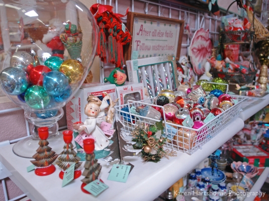 Vintage Christmas ornaments and decorations
